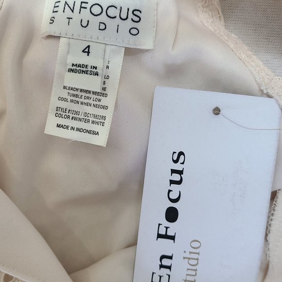 Enfocus studio new with tags ladies sz 4 ivory lace dress - Picture 3 of 5